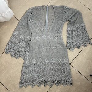 Jen’s Pirate Booty Blue Gray Lace Dress